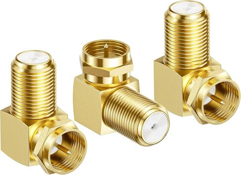 Cable Matters 5-Pack Gold Plated Right Angle F-Type Coaxial RG6 Adapter in Saudi Arabia