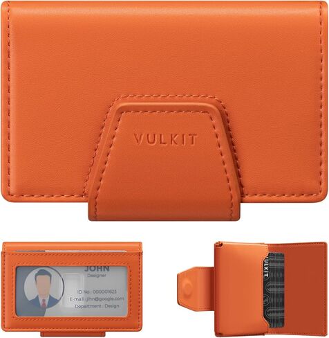 VULKIT RFID Blocking Credit Card Holder, Leather Business Card Holder Case, Minimalist Wallet with Magnetic Closure in Saudi Arabia
