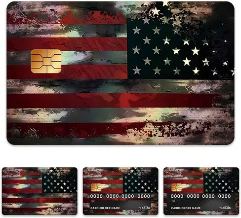 4 Pack Cool Vinyl Credit Card Skins Ultra Slim Waterproof Debit Card Sticker Cover with Chip Cutout for Men Women Wallet Decor Anti Scratch Protective Film Gift (4) in Saudi Arabia