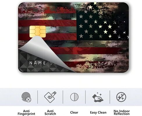 4 Pack Cool Vinyl Credit Card Skins Ultra Slim Waterproof Debit Card Sticker Cover with Chip Cutout for Men Women Wallet Decor Anti Scratch Protective Film Gift (4) in Saudi Arabia