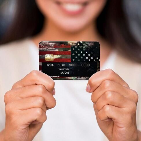 4 Pack Cool Vinyl Credit Card Skins Ultra Slim Waterproof Debit Card Sticker Cover with Chip Cutout for Men Women Wallet Decor Anti Scratch Protective Film Gift (4) in Saudi Arabia