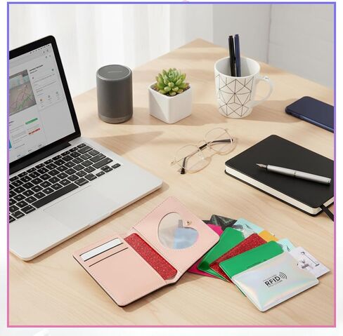 18Pcs RFID Card Sleeves, Credit Card Sleeves Protectors, Slim Protective RFID Blocking Sleeve, Identity Theft Protection Secure for Men Women, Waterproof in Saudi Arabia