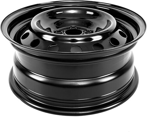 حافة جديدة مقاس 16 بوصة لسيارة Toyota Corolla Matrix Factory 2009-2019 عجلة فولاذية مطلية باللون الأسود - استبدال مباشر OE 16 × 6.5 بوصة مجموعة من 1 in Kuwait