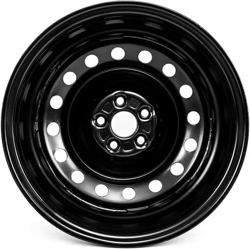 حافة جديدة مقاس 16 بوصة لسيارة Toyota Corolla Matrix Factory 2009-2019 عجلة فولاذية مطلية باللون الأسود - استبدال مباشر OE 16 × 6.5 بوصة مجموعة من 1 in Kuwait