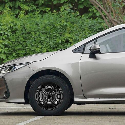 حافة جديدة مقاس 16 بوصة لسيارة Toyota Corolla Matrix Factory 2009-2019 عجلة فولاذية مطلية باللون الأسود - استبدال مباشر OE 16 × 6.5 بوصة مجموعة من 1 in Kuwait