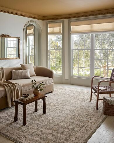 Loloi Magnolia Home by Joanna Gaines Pace Collection PAC-06 Forrest/Natural 7'-10" x 10' Area Rug in Saudi Arabia