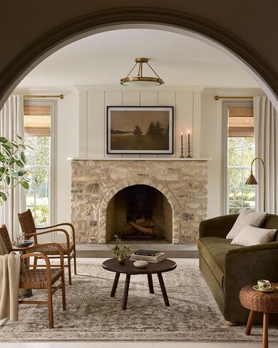 Loloi Magnolia Home by Joanna Gaines Pace Collection PAC-06 Forrest/Natural 7'-10" x 10' Area Rug in Saudi Arabia