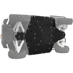 SuperATV 1/2" Thick UHMW Skid Plate for Polaris Ranger XP 1000 (2018-2020) | Black, Front, Bolt-On | Protects Undercarriage | Made in USA in Saudi Arabia