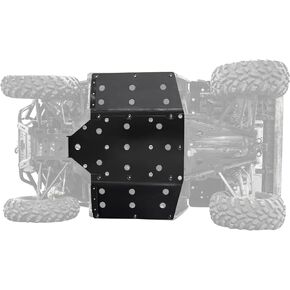 SuperATV Full Skid Plate for 2015+ Polaris Ranger Midsize 570 | Full Front-to-Back Protection | Drain Ports for Easy Cleanup | 1/2" Thick Proprietary ARMW | Patented Interlocking Design in Saudi Arabia