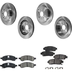 Replacement Disc Brake Rotors and Pad Kit fits GMC Acadia 3.6L V6 2011 Denali Front and Rear in Saudi Arabia