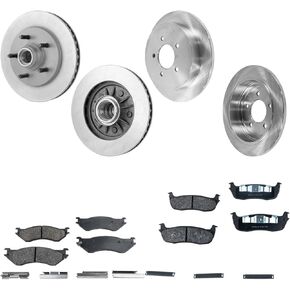 Replacement Disc Brake Rotors and Pads Kit fits Ford Expedition 2000-2002 5.4L V8 Front and Rear in Saudi Arabia