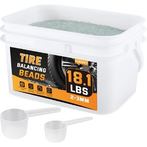 Tire Balancing Beads 18.1 lb (8.21 kg) Bulk Tub Bagged Bucket and Scoop,Tire Balance Beads for Truck/Trailer/Off-Road/Heavy-Duty Tires in Kuwait