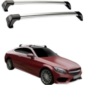 2 قطعة شريط السقف سبائك الألومنيوم حزام قفل الرف متوافق لمرسيدس بنز C-Class W205 W204 2007-2020(W204 copue -B) in Kuwait
