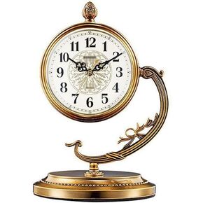 Metal Plated Copper Living Room Seat Clock Quartz Set Desktop Alarm in Saudi Arabia