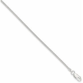 Sterling Silver Round Snake Chain Anklet in Saudi Arabia
