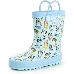 حذاء Bluey للأطفال من الجنسين باللون الأزرق الفاتح بطباعة شخصية Storm مع مقابض Merch in Kuwait