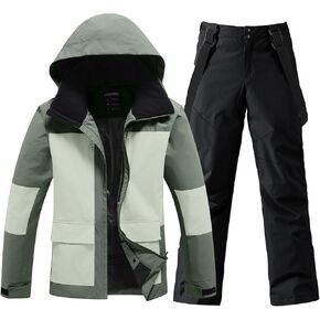 YEEFINE Men's Ski Suit Two Piece Insulated Snowboard Snow Jacket and Pants Set Waterproof Snowsuits Winter Outdoor in Kuwait