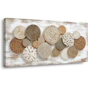 لوحات الروطان البني قماش جدار الفن لغرفة النوم اللوحة يطبع جميلة هندسية شعاعي الهندسة البيضاء الحديثة الفني مكتب الفتيات ديكور in Kuwait