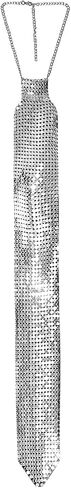 JIAHG Metallic Sequins Necktie Nightclub Metal Glitter Masquerade Skinny Neck Tie for Halloween Costume Party Wedding Rave in Saudi Arabia