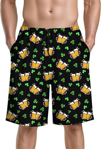 Mens Pajama Shorts Soft Pjs Bottoms - Lightweight Lounge Bottoms for Men Sleepwear with Pockets for Daily Wear, S-2XL in Kuwait