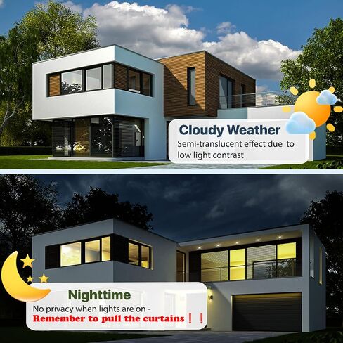فيلم نافذة للخصوصية من Bloss One Way، لون نافذة عاكس للضوء للمنزل، فيلم الخصوصية أثناء النهار، شاهد خارجًا، أغطية النوافذ المضادة للأشعة فوق البنفسجية مع 3 أدوات (أسود فضي، 17.7 بوصة × 78.7 بوصة) in Kuwait