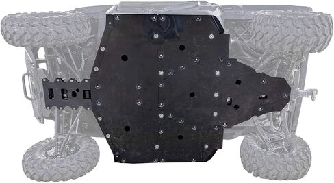 لوح انزلاقي UHMW بسمك 1/2 بوصة من SuperATV لجهاز Polaris Ranger XP 1000 (2018-2020) | أسود، أمامي، مثبت بمسمار | يحمي الهيكل السفلي | صنع في الولايات المتحدة الأمريكية in Kuwait
