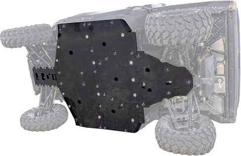 لوح انزلاقي UHMW بسمك 1/2 بوصة من SuperATV لجهاز Polaris Ranger XP 1000 (2018-2020) | أسود، أمامي، مثبت بمسمار | يحمي الهيكل السفلي | صنع في الولايات المتحدة الأمريكية in Kuwait