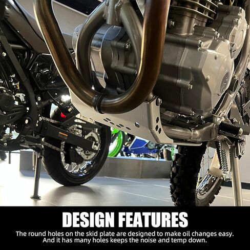 لوحة انزلاقية لـ Kawasaki KLX230، KLX230SM & KLX230R 2024+، واقي محرك ألومنيوم خفيف الوزن بسمك 4 مم، حماية محرك دراجة نارية سهلة التركيب in Saudi Arabia