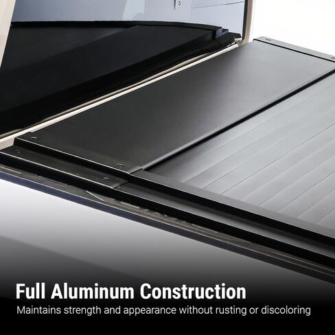 غطاء سرير شاحنة قابل للسحب Syneticusa MB لـ 2020-2026 سيلفرادو/سييرا 2500 HD/3500 HD | سرير شاحنة 6'8 بوصة 82.2 بوصة | غطاء صندوقي صلب قابل للسحب من الألومنيوم | ملف تعريف منخفض مقاوم للماء in Kuwait