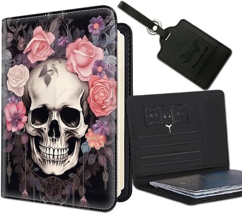 Passport Holder Women Wallet with Luggage Tag, Leather Passport Cover with RFID Blocking, Travel Accessories Multi Card Slot Passport Case for Men,African American Girl in Saudi Arabia