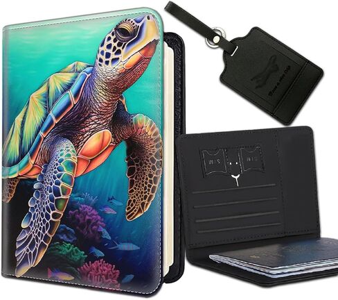 Passport Holder Women Wallet with Luggage Tag, Leather Passport Cover with RFID Blocking, Travel Accessories Multi Card Slot Passport Case for Men,African American Girl in Saudi Arabia