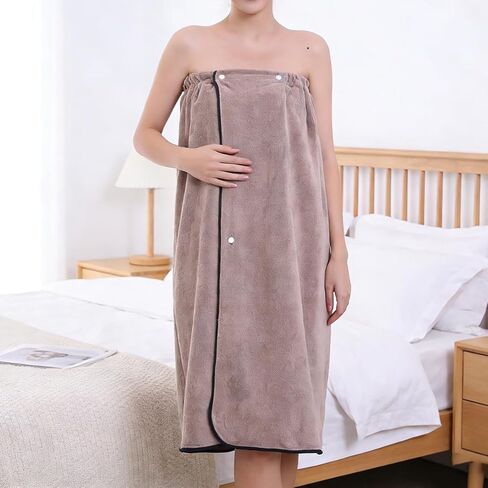 Ladies' Casual Wearable Bath Towel, Buckle Elastic Chest Wrapped Bathrobe, Suitable for Swimming Pools and Gyms, 80 * 135cm in Saudi Arabia