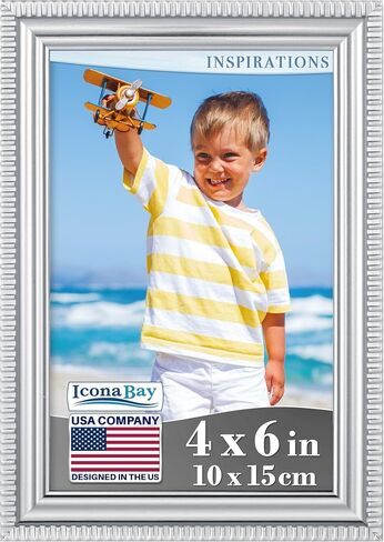 Icona Bay 8x10 Black Picture Frame Beautifully Detailed Molding, Contemporary Picture Frame Set, Wall Mount or Table Top, Inspirations Collection in Saudi Arabia