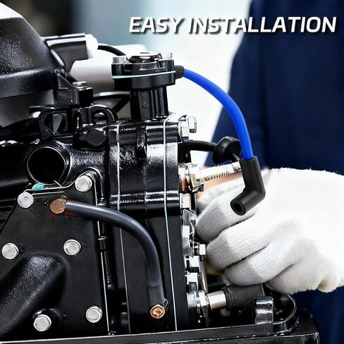 سلك توصيل الإشعال البحري MagForce 9IN متوافق مع Mercury Marine 200 175 150 HP محركات مقاومة للتآكل استبدال سلسلة الإشعال # 84-813715A1 in Kuwait