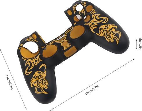 Silicone Cover for PS4 Controller, Skin Grip Shell Cover for PS4 Controller, Easy Install or Remove Soft Cover, Case Protector Compatible for PS4(Yellow) in Saudi Arabia