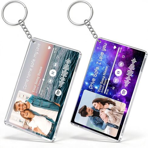 JIX & JOKY Custom Photo Keychain with Picture Personalized Couple Keychains, Custom Keychain for Boyfriend Gift on Valentine in Saudi Arabia