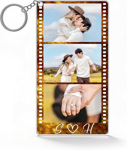 JIX & JOKY Custom Photo Keychain with Picture Personalized Couple Keychains, Custom Keychain for Boyfriend Gift on Valentine in Saudi Arabia