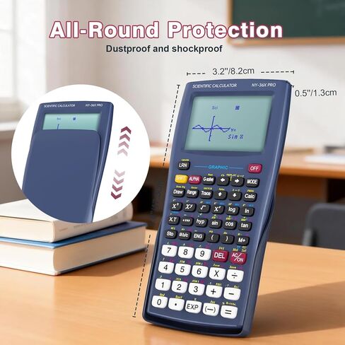 الرسوم البيانية الآلات الحاسبة العلمية GUYUCOM 36X Pro الآلات الحاسبة المكتبية للمدرسة الثانوية مع 360 وظيفة آلة حاسبة مالية سطح المكتب متعددة الخطوط 13 رقمًا 3 في العرض اللوازم المدرسية للطلاب المعلمين in Kuwait