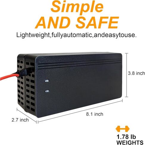 36V 10A Lithium Battery Charger 43.8V LiFePO4 Battery Charger, Battery Maintainer, Smart Charger with LED Indicator Cooling Fan for Lithium LiFePO4 Batteries in Saudi Arabia