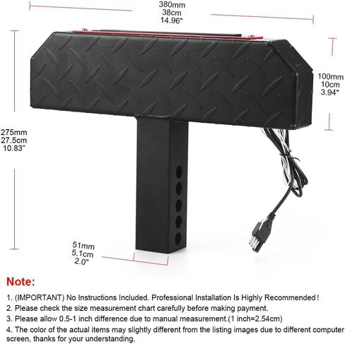 Heavy-Duty Hitch Step for 2" Receiver, 108 LED Brake Light (5 Modes), Powder Coated Steel, 500lbs Capacity, Work for Motorcycle, Off Road, Mountain Bike, ATV, Golf Carts and More in Saudi Arabia