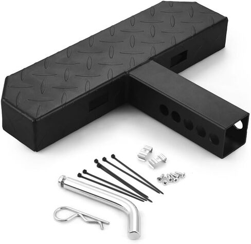 Heavy-Duty Hitch Step for 2" Receiver, 108 LED Brake Light (5 Modes), Powder Coated Steel, 500lbs Capacity, Work for Motorcycle, Off Road, Mountain Bike, ATV, Golf Carts and More in Saudi Arabia