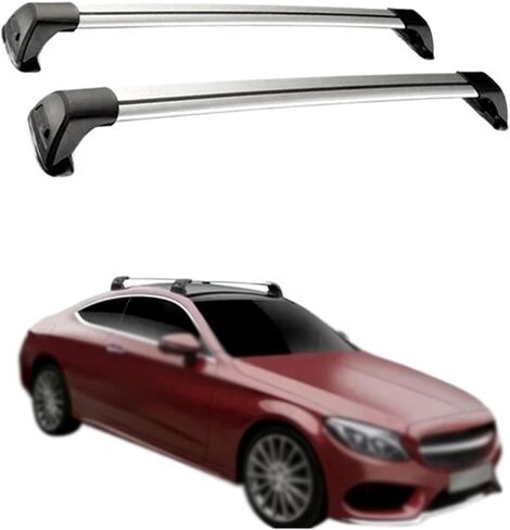 2 قطعة شريط السقف سبائك الألومنيوم حزام قفل الرف متوافق لمرسيدس بنز C-Class W205 W204 2007-2020(W204 copue -B) in Kuwait