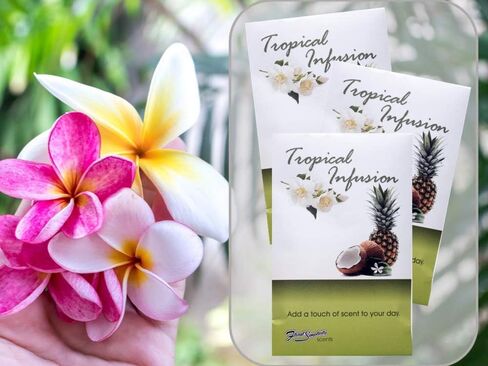 مجموعة أكياس معطرة من تروبيكال إنفيوجن مكونة من 3 قطع، للربيع والصيف - أكياس معطرة تدوم طويلاً، عطر منزلي، معطر هواء ومزيل الروائح الكريهة للخزانة، الغرفة، الدرج، أو السيارات، صنع في الولايات المتحدة in Kuwait