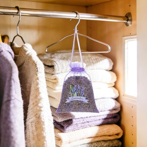PRETYZOOM 10pcs Lavender Sachet Bags Empty Drawstring Mesh Bags for Storing Dried Lavender Petals Jewelry Elegant Organza Design for Home Decor and Present in Saudi Arabia