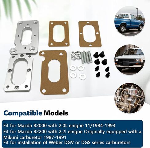 طقم محوّل المكربن ​​المنوع 99004675 مناسب لمازدا B2000 2.0L 11/1984-1993, B2200 2.2L 1987-1991 استبدال 99004.675 in Kuwait