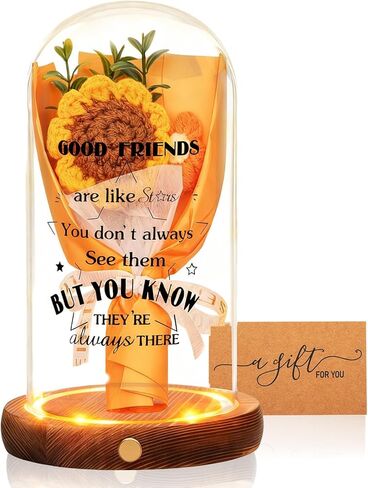 هدايا الصداقة للنساء - "الأصدقاء الجيدون مثل النجوم" هدايا عيد ميلاد فريدة من نوعها لأفضل صديق للنساء والأصدقاء Bestie BFF Coworker، هدية عيد الحب لها، جرة الصداقة الخفيفة لديكور الطاولة الليلية in Kuwait