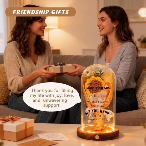 Friendship Gifts for Women-"Good Friends are Like Stars" Unique Best Friend Birthday Gifts for Women Friends Bestie BFF Coworker,Valentine Gift for Her,Friendship Jar Light Night Table Decor in Saudi Arabia