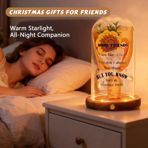 Friendship Gifts for Women-"Good Friends are Like Stars" Unique Best Friend Birthday Gifts for Women Friends Bestie BFF Coworker,Valentine Gift for Her,Friendship Jar Light Night Table Decor in Saudi Arabia
