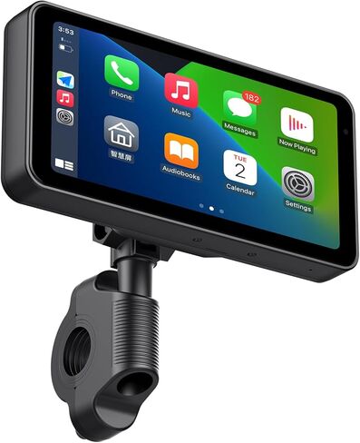 شاشة ملاحة GPS للدراجات النارية مع كاميرا أمامية وخلفية بدقة 1080 بكسل مع Carplay وAndroid Auto 6.25 بوصة IP67 مقاومة للماء تعمل باللمس ومستقبل صوت بلوتوث يدعم تسجيل حلقة واي فاي وتتبع نظام تحديد المواقع العالمي (GPS) in Kuwait