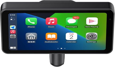 شاشة ملاحة GPS للدراجات النارية مع كاميرا أمامية وخلفية بدقة 1080 بكسل مع Carplay وAndroid Auto 6.25 بوصة IP67 مقاومة للماء تعمل باللمس ومستقبل صوت بلوتوث يدعم تسجيل حلقة واي فاي وتتبع نظام تحديد المواقع العالمي (GPS) in Kuwait